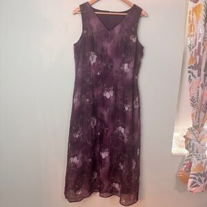 Dark Purple Ethereal Floral Dress Whimsical